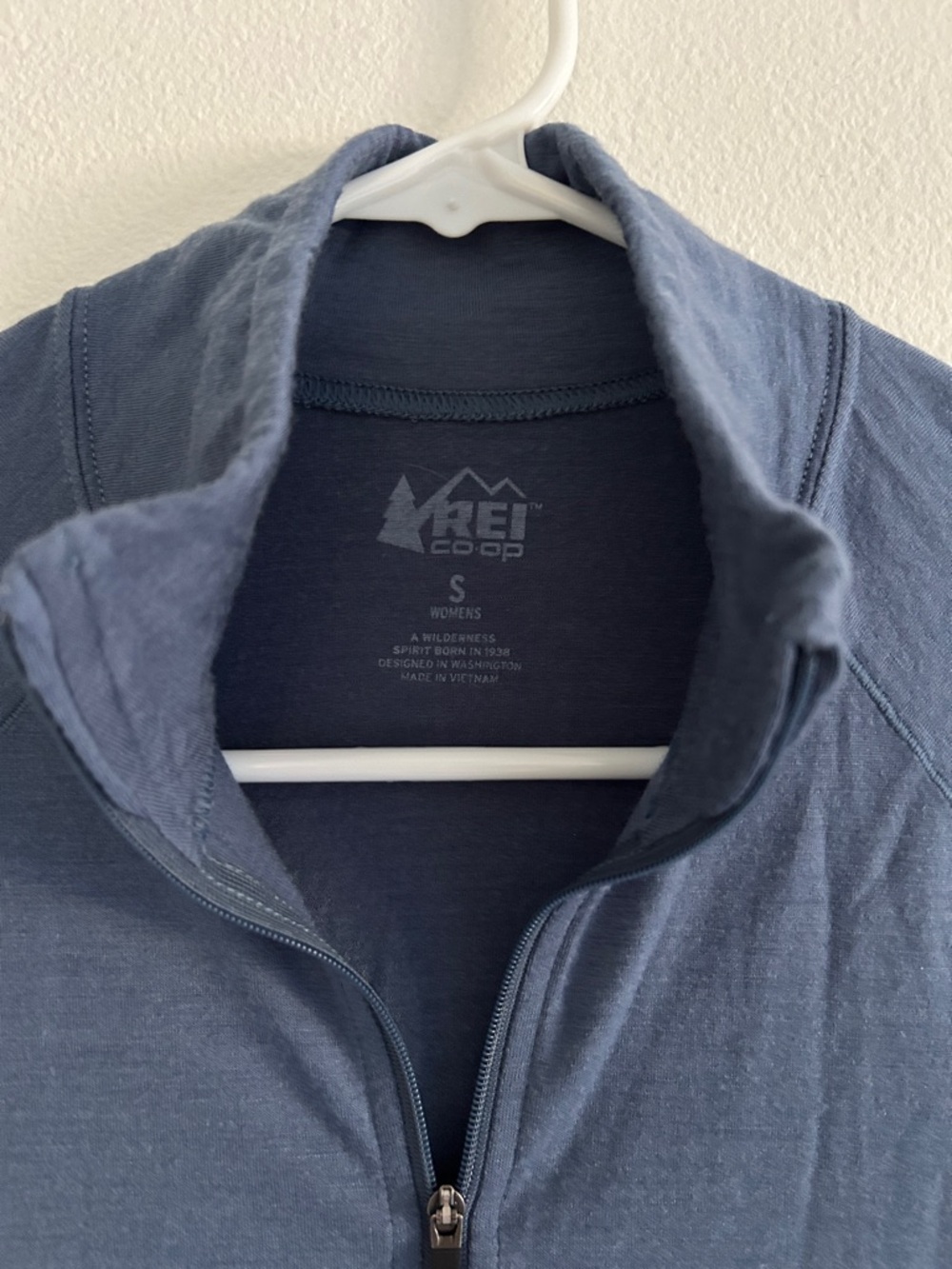 REI Women’s Merino wool base layer half zip Blue Size Small - Picture 2 of 5